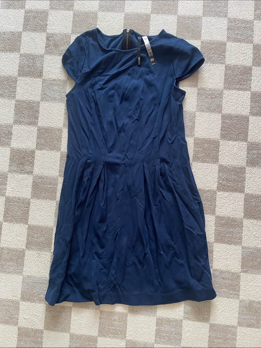 Kensie Navy Cap-Sleeve Fit-and-Flare Dress